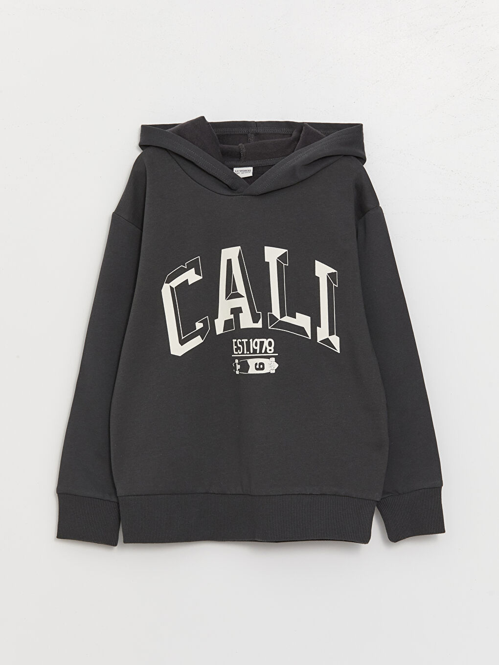 Antrasit Kapüşonlu Erkek Çocuk Sweatshirt