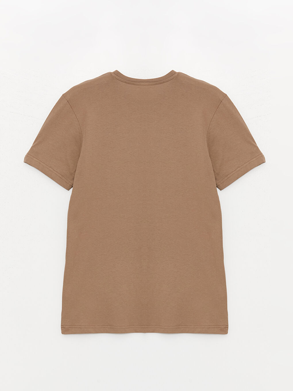 Kahverengi Bisiklet Yaka Penye Erkek Tişört-6