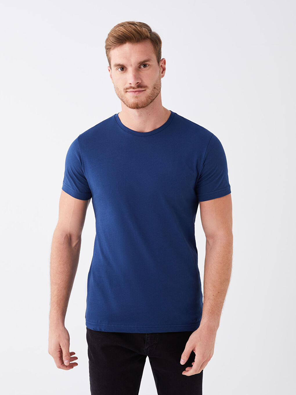 İndigo Bisiklet Yaka Kısa Kollu Erkek Tişört