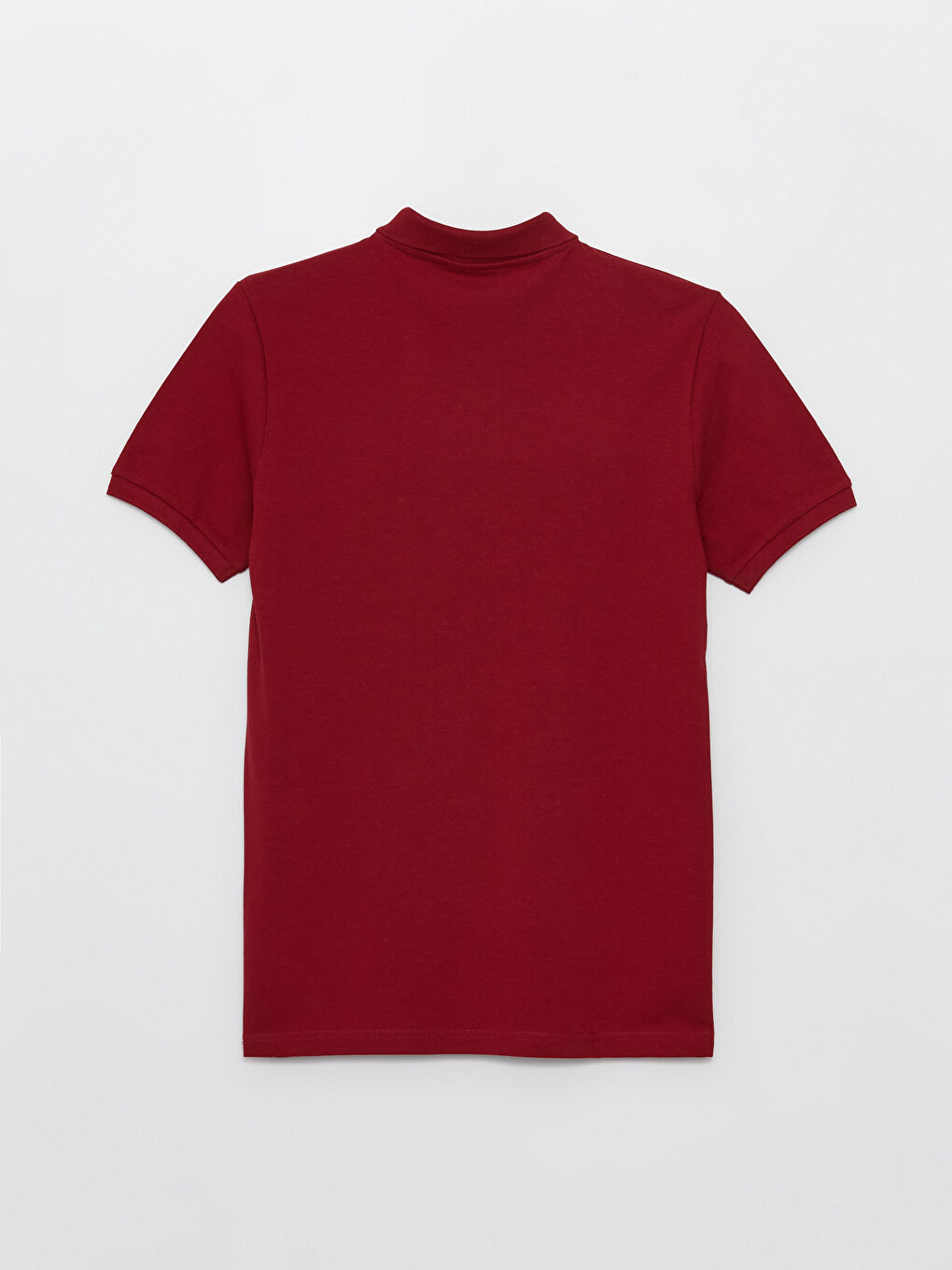 Bordo Polo Yaka Kısa Kollu Pike Erkek Tişört-6