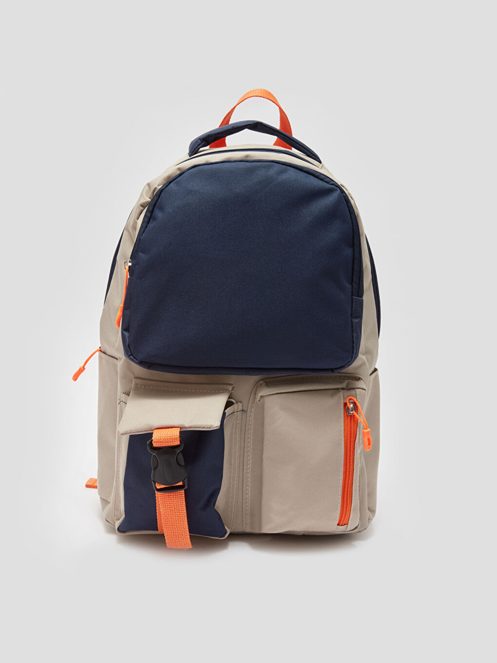 Ekru Laptop Bölmeli Erkek Çocuk Sırt Çantası