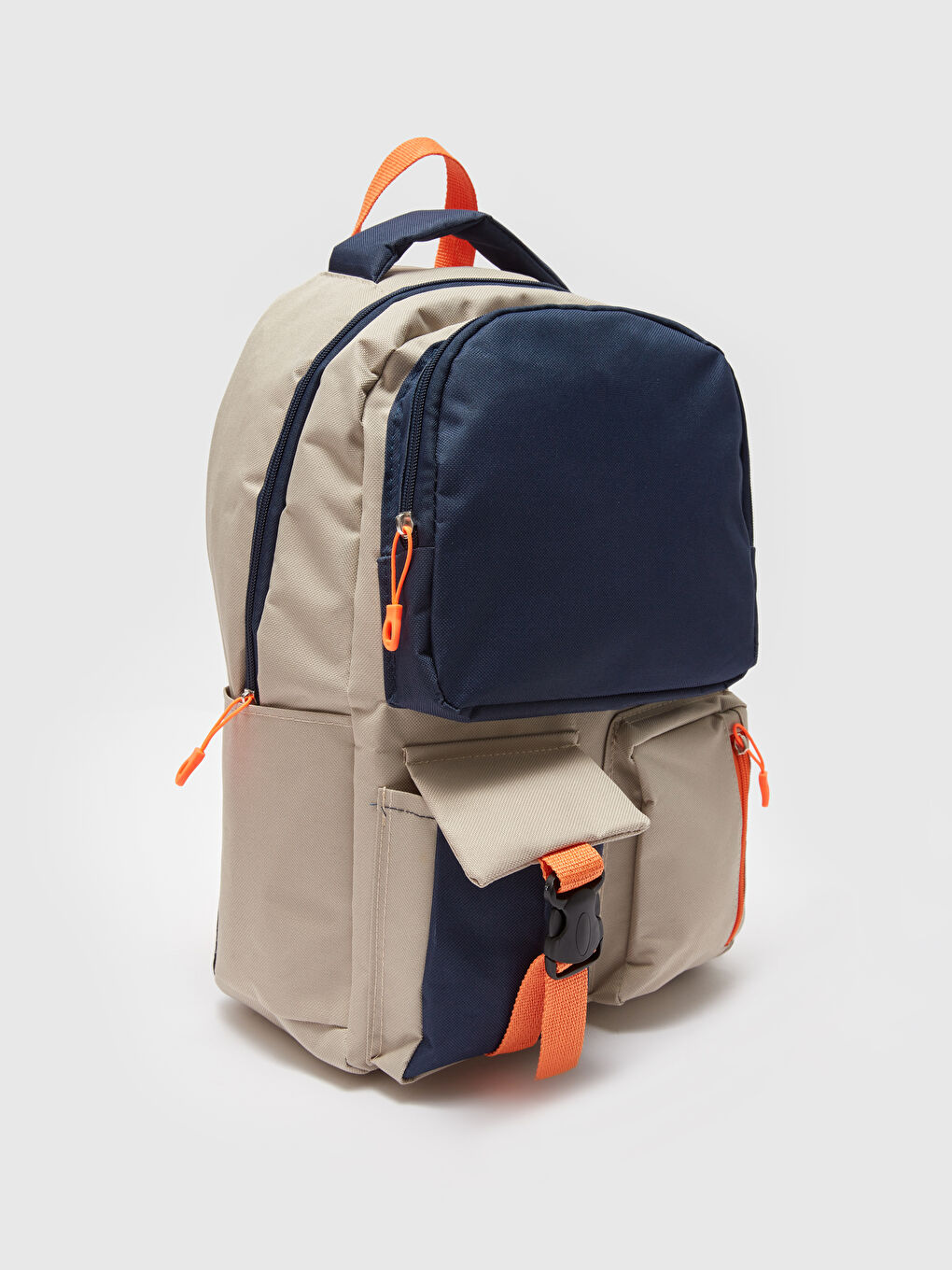 Ekru Laptop Bölmeli Erkek Çocuk Sırt Çantası-1