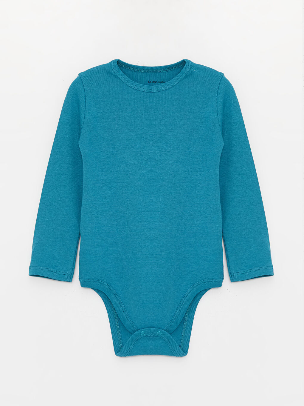 Mavi Bisiklet Yaka Uzun Kollu Basic Erkek Bebek Çıtçıtlı Bodysuit 2'li-3