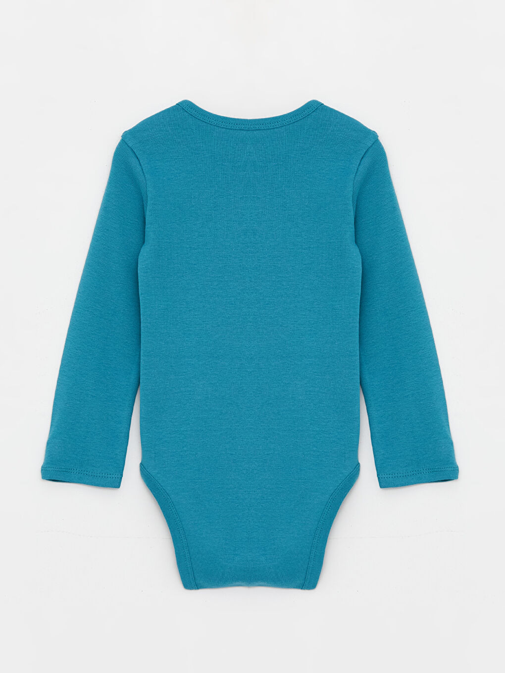 Mavi Bisiklet Yaka Uzun Kollu Basic Erkek Bebek Çıtçıtlı Bodysuit 2'li-4