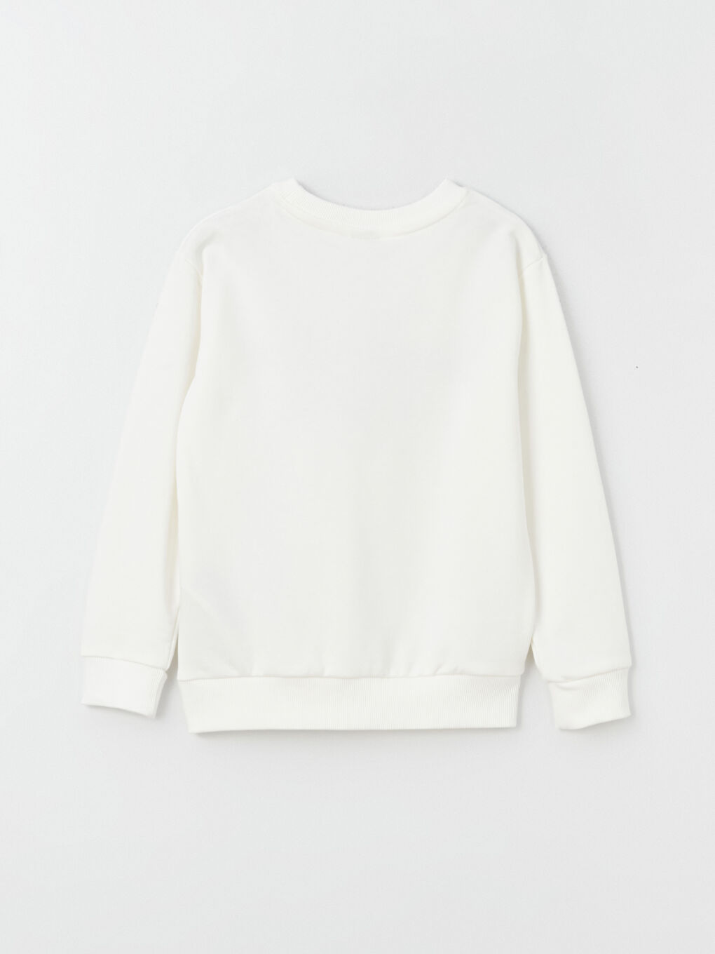 Ekru Bisiklet Yaka Erkek Çocuk Sweatshirt-1