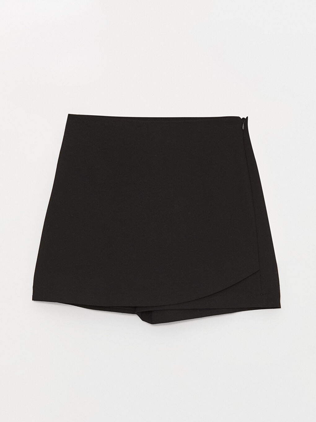 Siyah Standart Fit Kadın Şort Etek-5