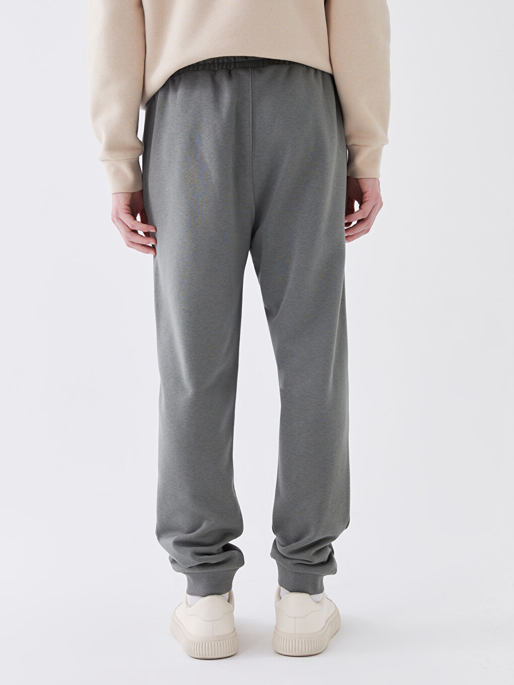 Haki Standart Kalıp Erkek Kalın Jogger Eşofman Altı-3