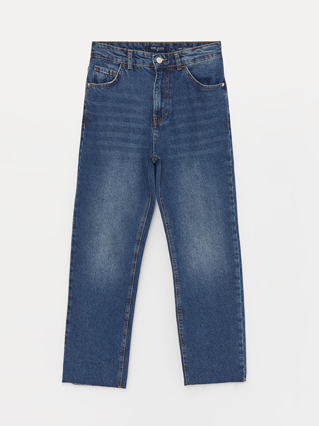 LCW Jeans Koyu Rodeo Straight Fit Kadın Jean Pantolon - 6