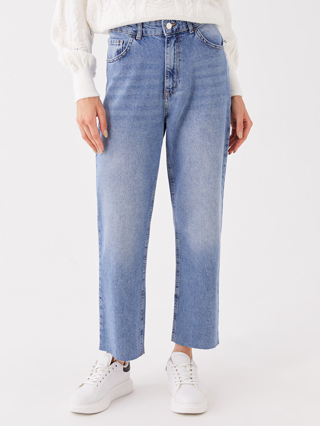 İndigo Straight Fit Kadın Jean Pantolon-2