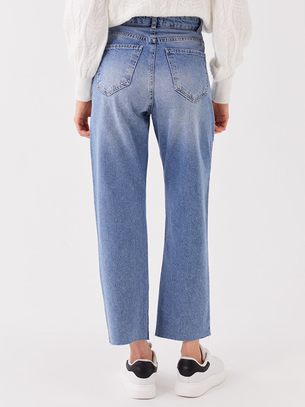 İndigo Straight Fit Kadın Jean Pantolon-4