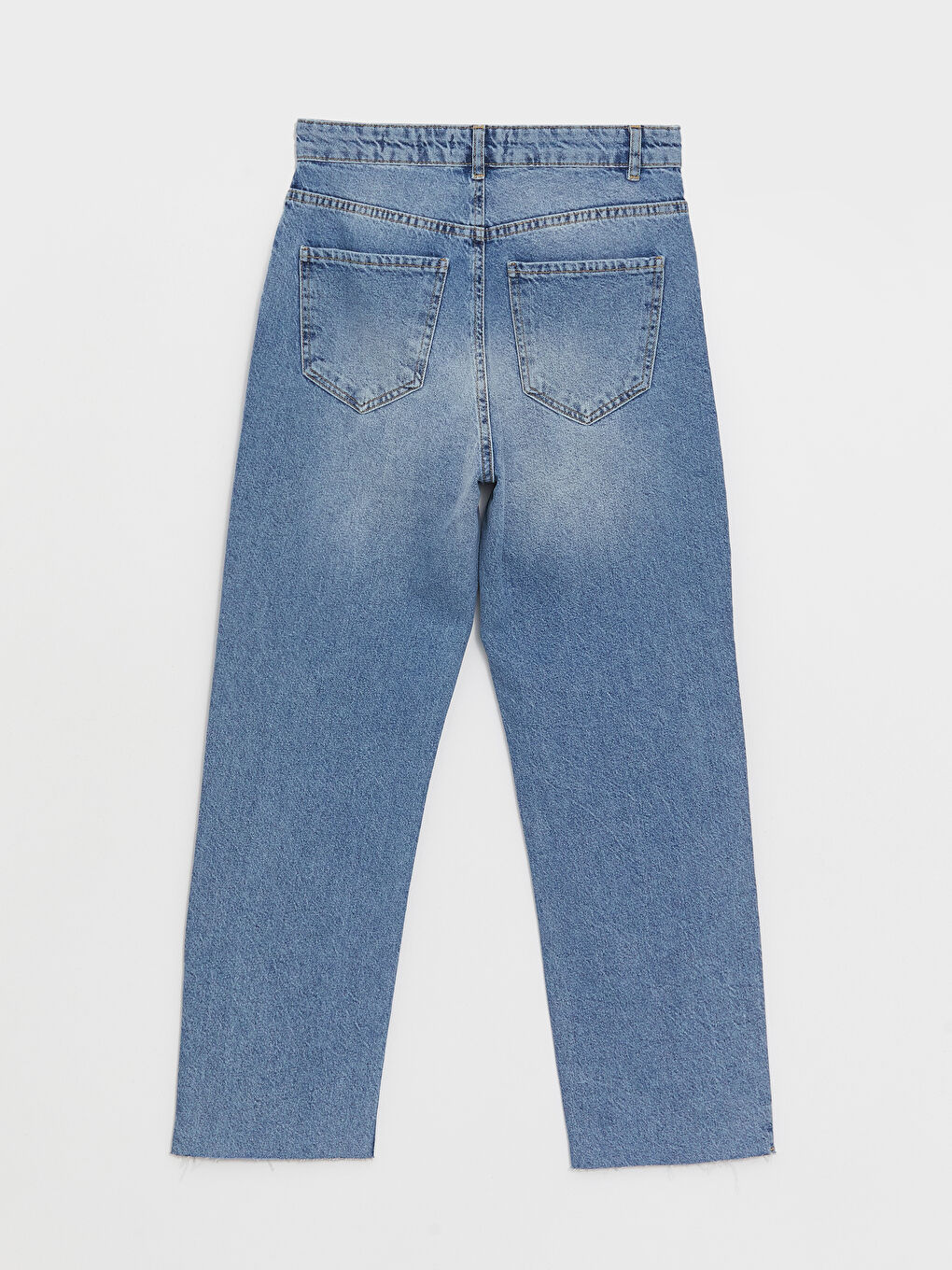 İndigo Straight Fit Kadın Jean Pantolon-6