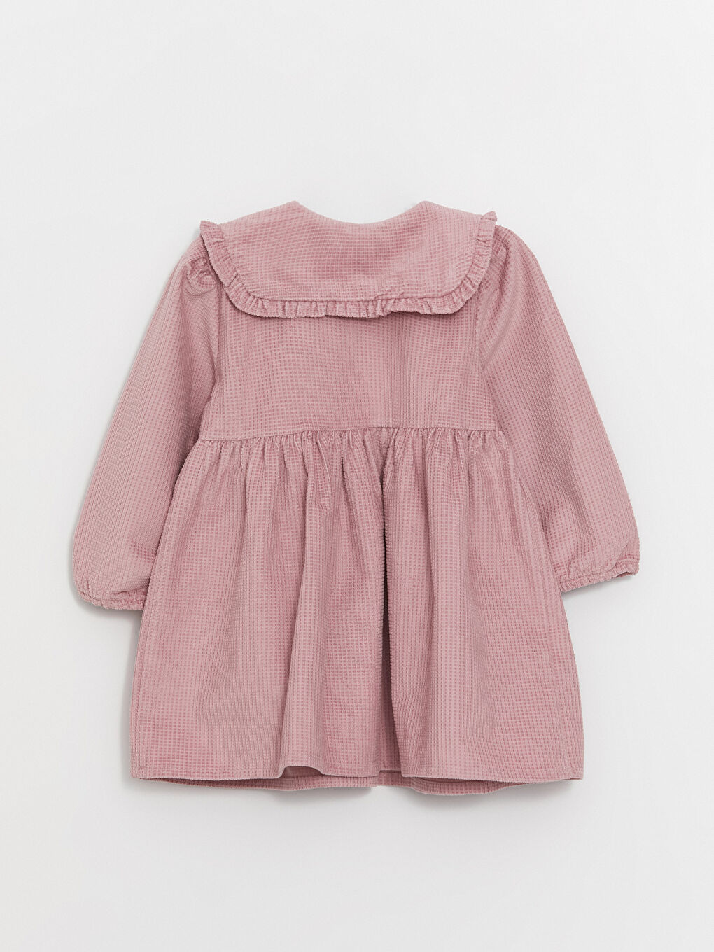 Pembe Bebe Yaka Kız Bebek Elbise-5