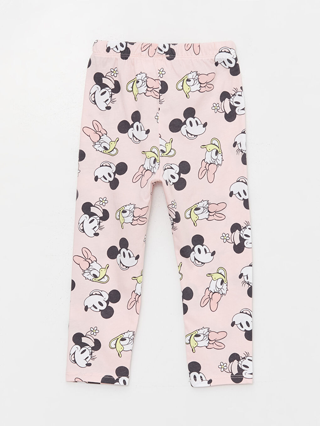 Pembe Bisiklet Yaka Minnie Mouse Baskılı Kız Bebek Pijama Takımı-7