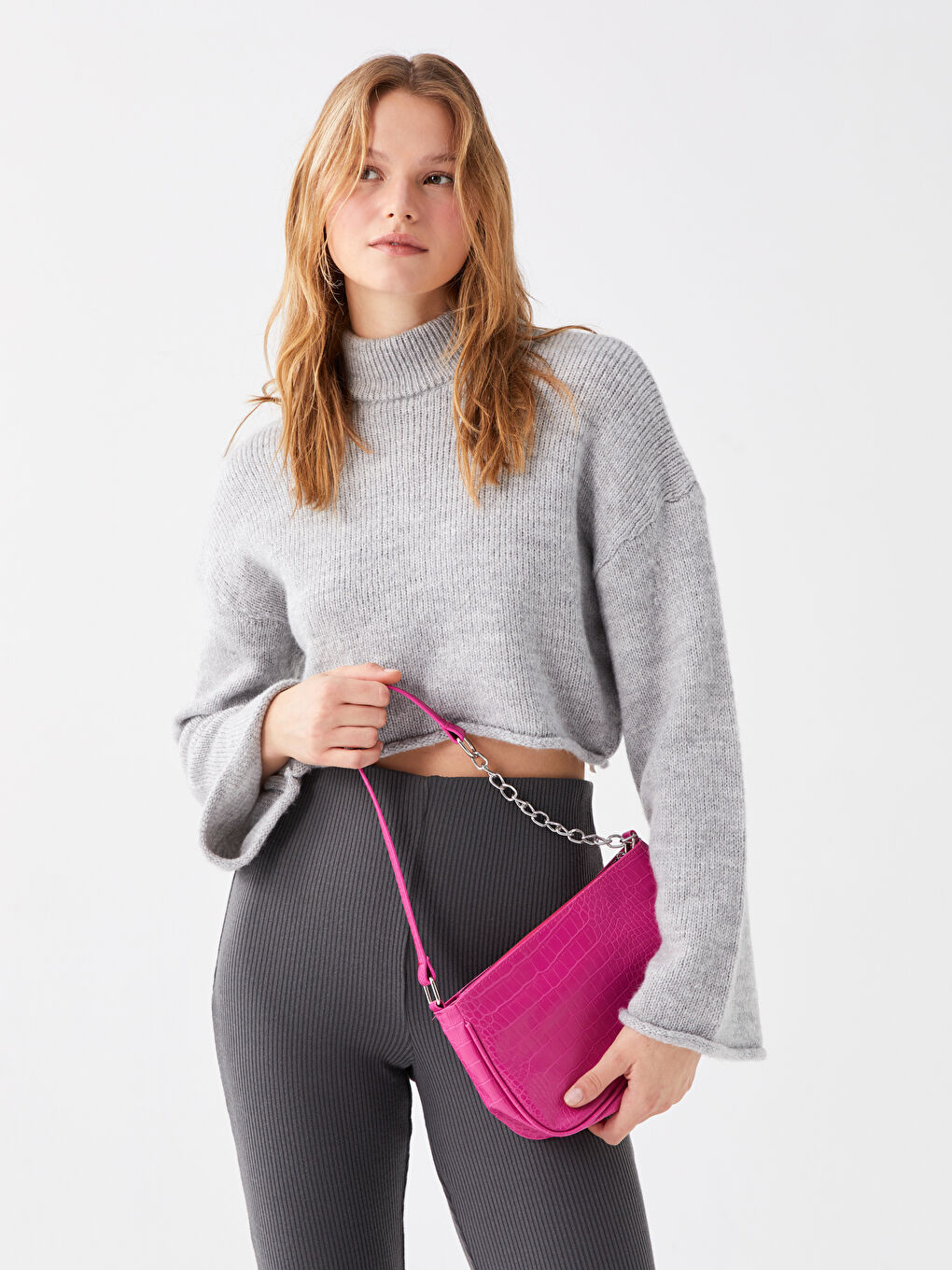 Faux Leather Women’s Shoulder Bag