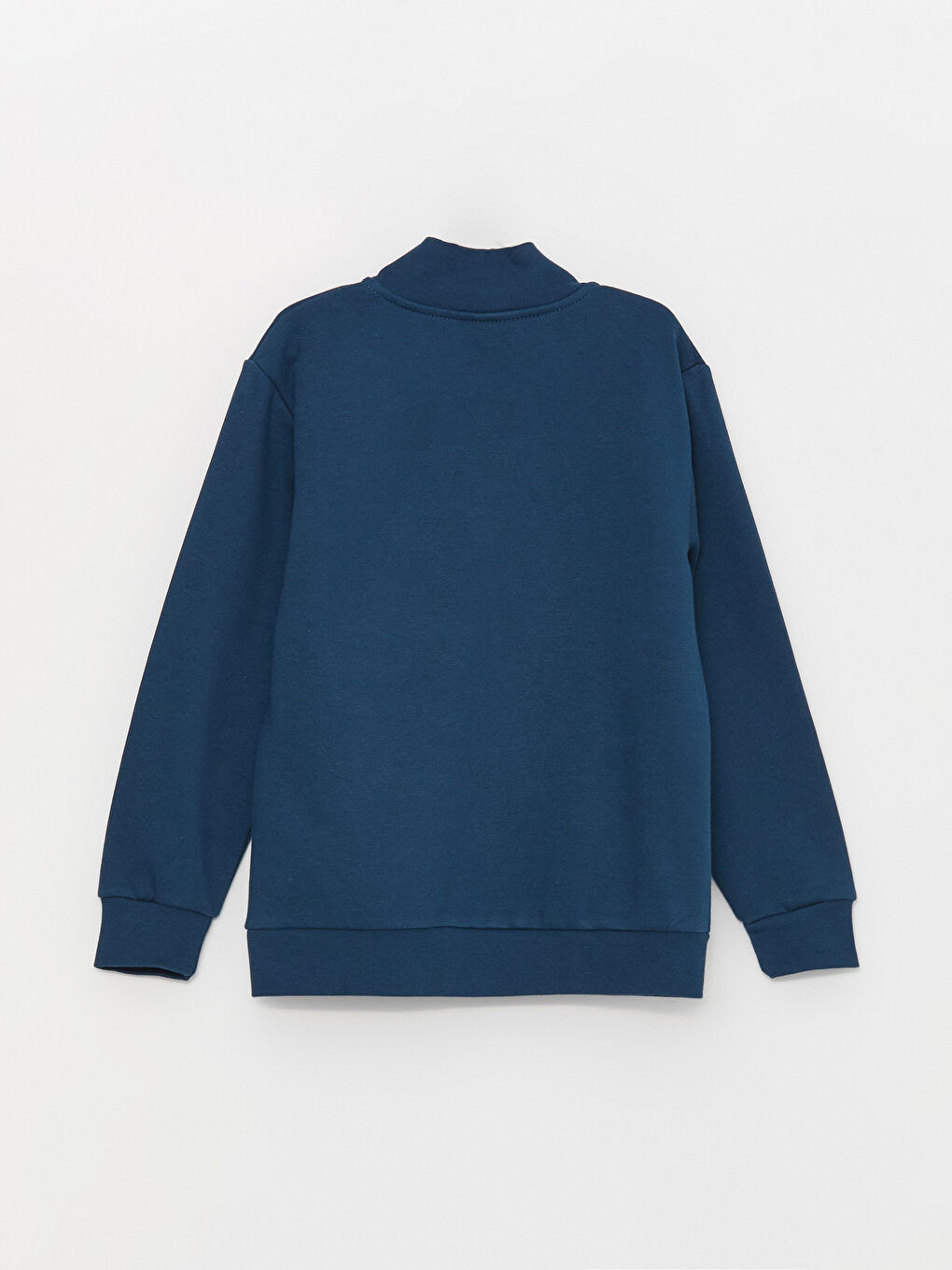 LCW Kids Koyu Petrol Dik Yaka Baskılı Uzun Kollu Erkek Çocuk Sweatshirt - 5