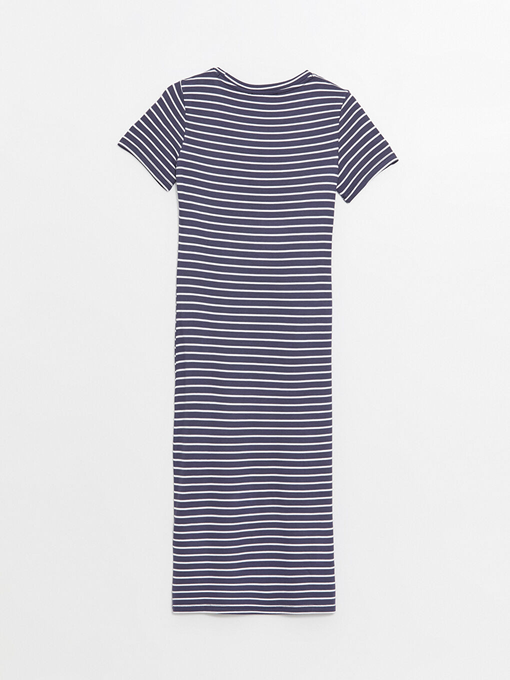 Crew Neck Striped Short Sleeve Women's Dress-6