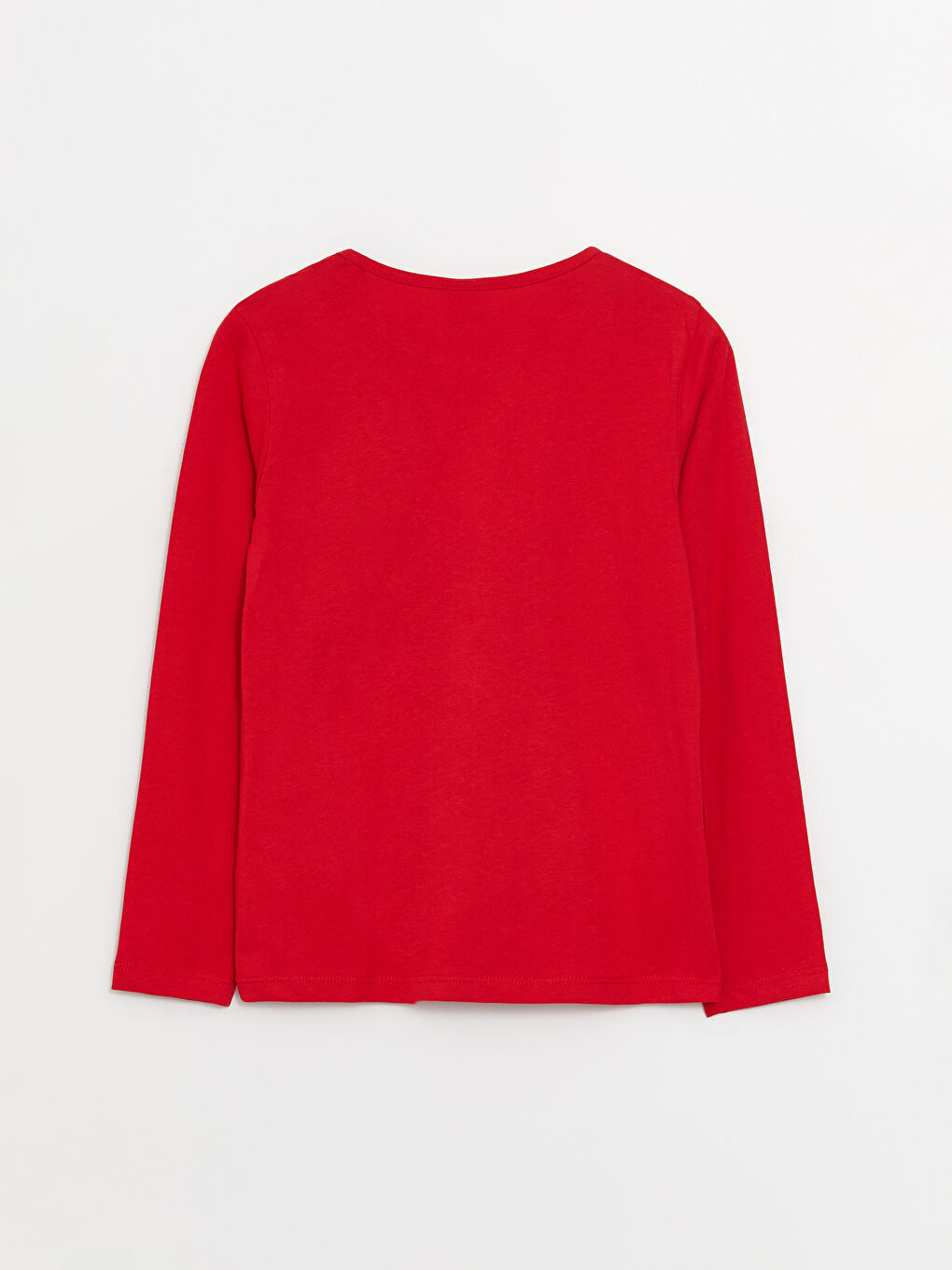 Kırmızı Bisiklet Yaka Atatürk Baskılı Uzun Kollu Kız Çocuk Tişört-2