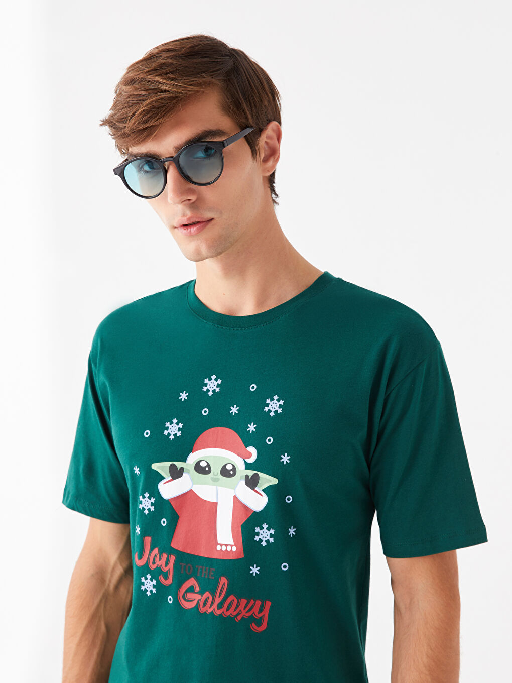 XSIDE Crew Neck Short Sleeve Christmas Themed Jersey Men's T-Shirt -W3HN28Z8-SBQ