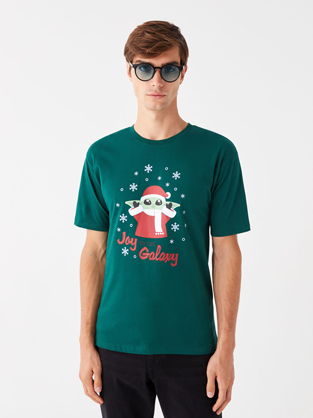 XSIDE Crew Neck Short Sleeve Christmas Themed Jersey Men's T-Shirt -W3HN28Z8-SBQ