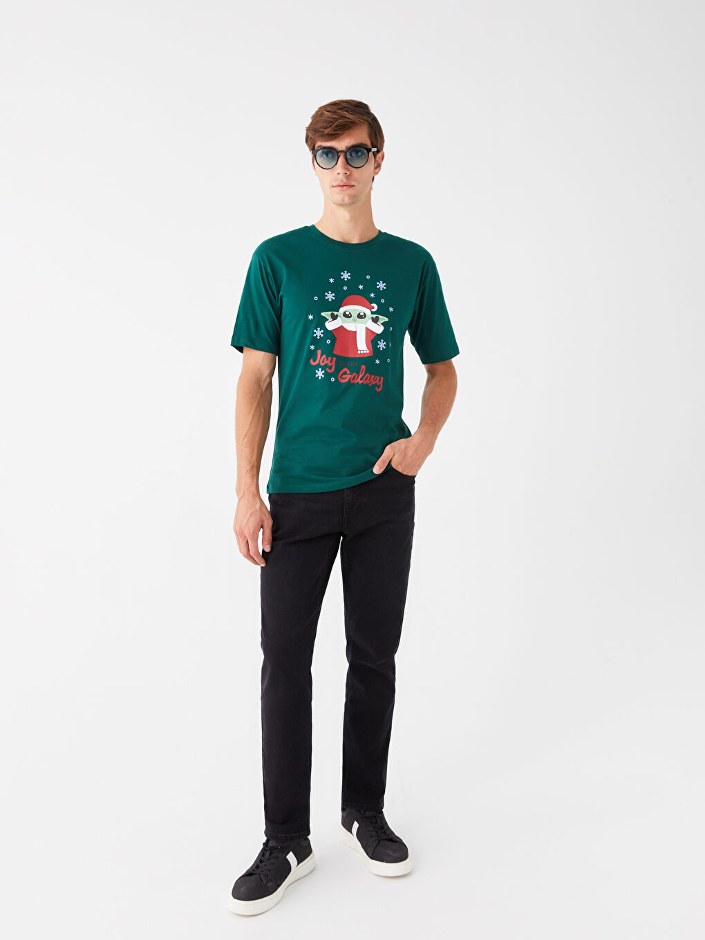 XSIDE Crew Neck Short Sleeve Christmas Themed Jersey Men's T-Shirt -W3HN28Z8-SBQ