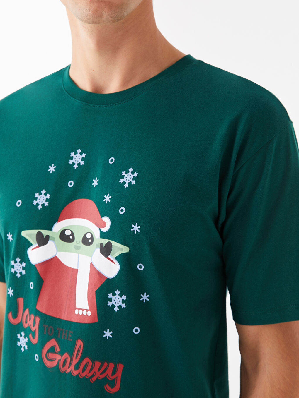 XSIDE Crew Neck Short Sleeve Christmas Themed Jersey Men's T-Shirt -W3HN28Z8-SBQ