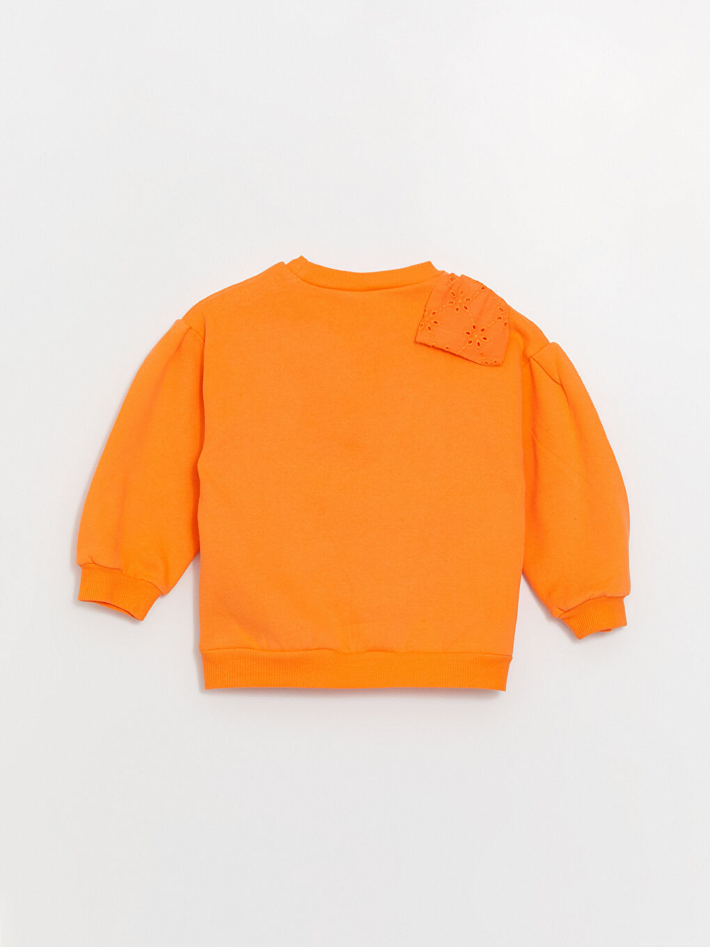 LCW baby Turuncu Bisiklet Yaka Fiyonk Detaylı Uzun Kollu Kız Bebek Sweatshirt - 2