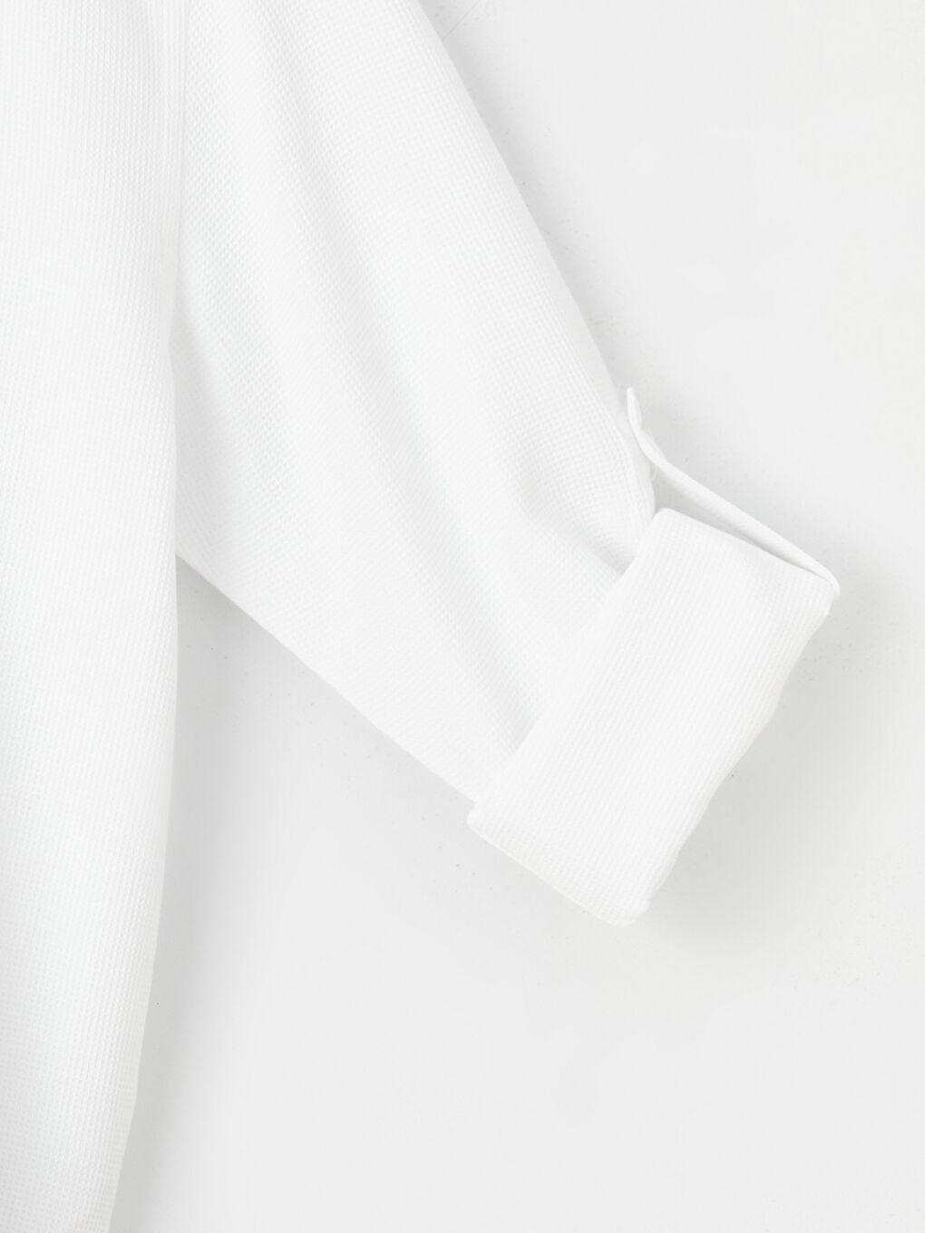 Beyaz Slim Fit Uzun Kollu Armürlü Erkek Gömlek-6