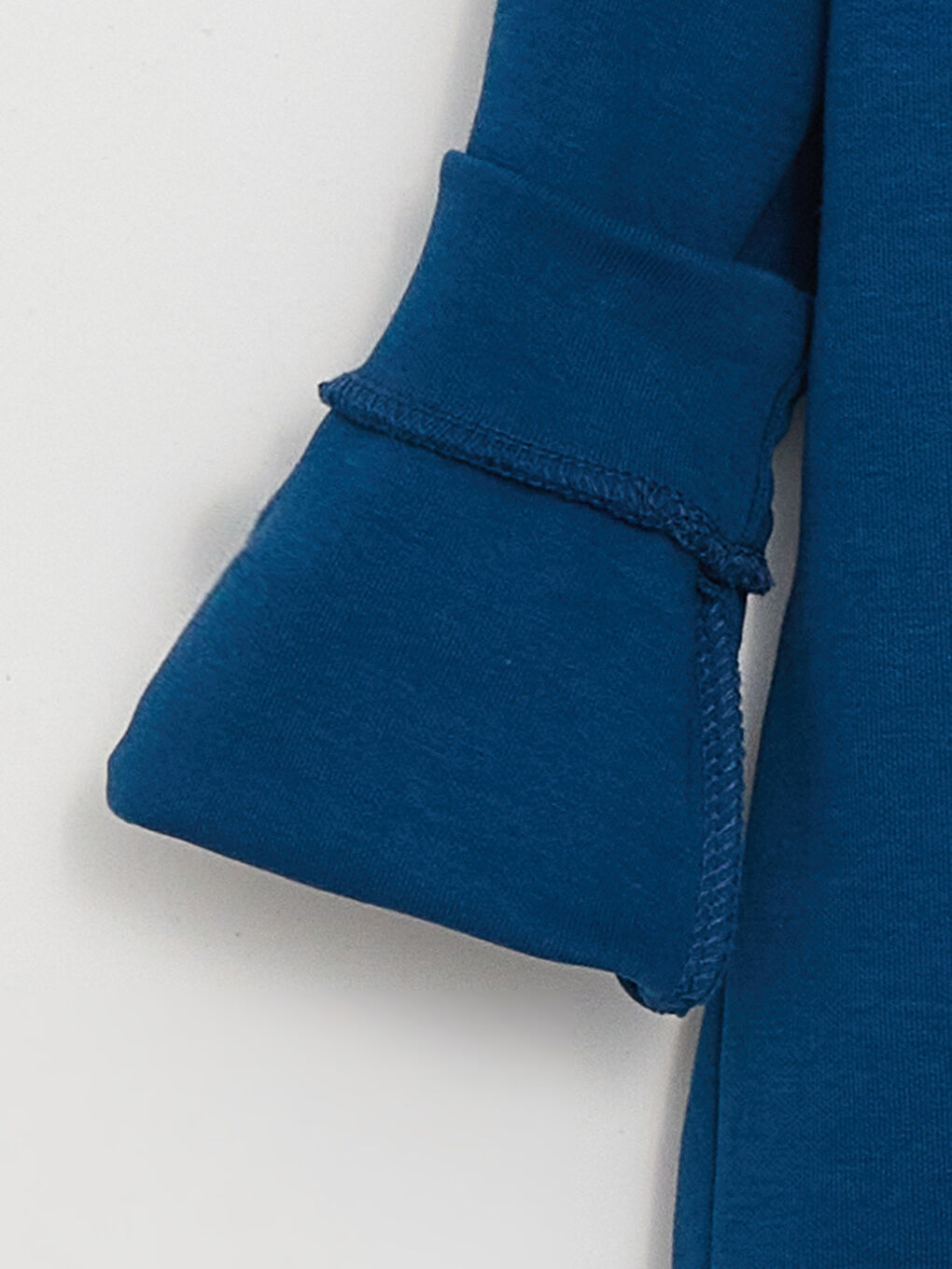 Mavi Baskılı Uzun Kollu Erkek Çocuk Hoodie-5