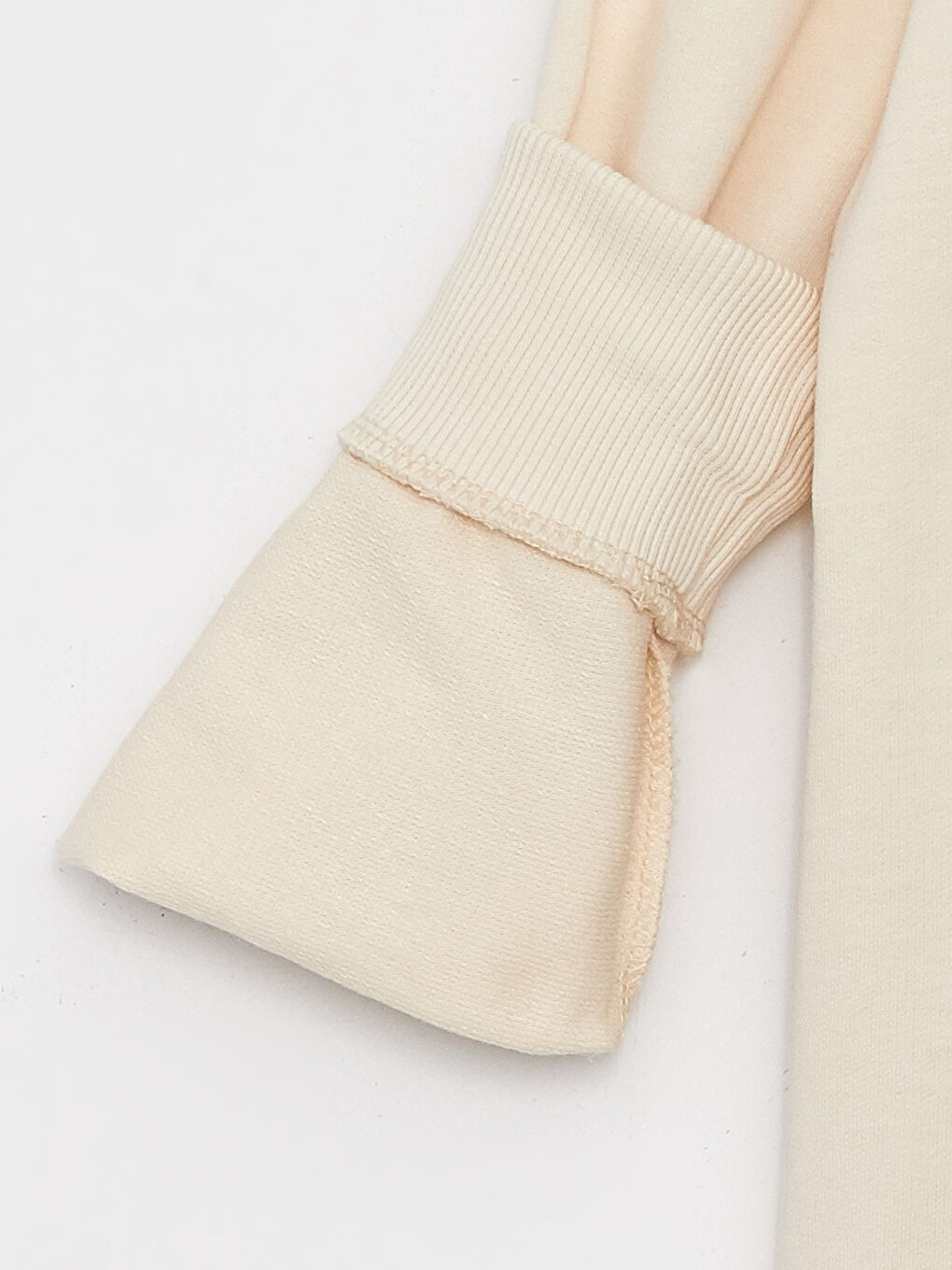 Bej Bisiklet Yaka Baskılı Uzun Kollu Erkek Çocuk Sweatshirt-7