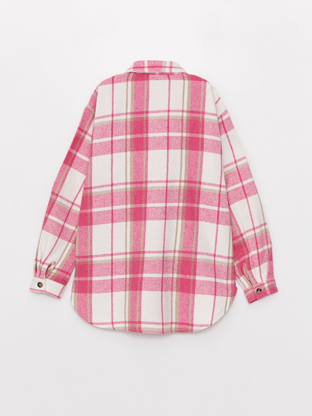 Plaid Long Sleeve Girls' Shirt Jacket-1