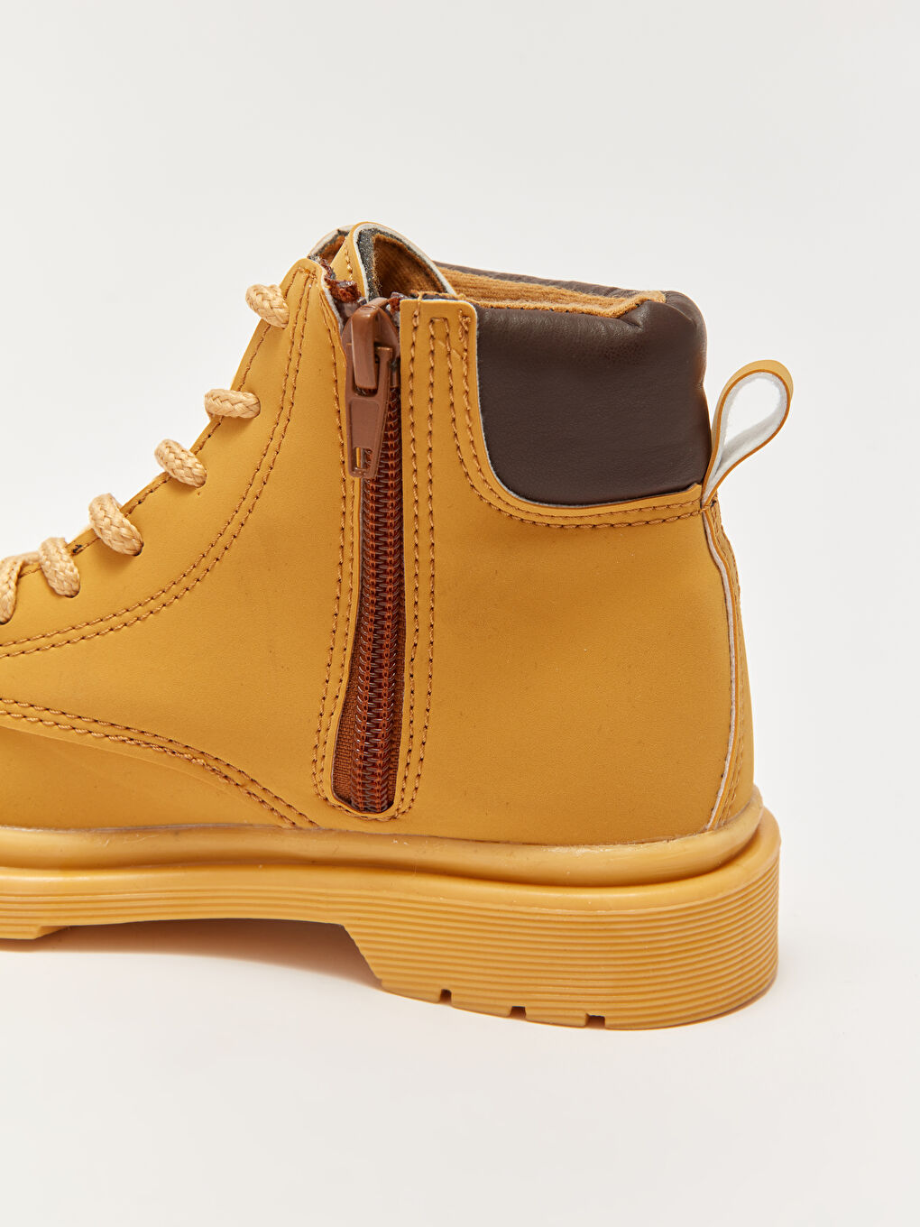 Kahverengi Bağcıklı Kalın Taban Kız Çocuk Bot-5