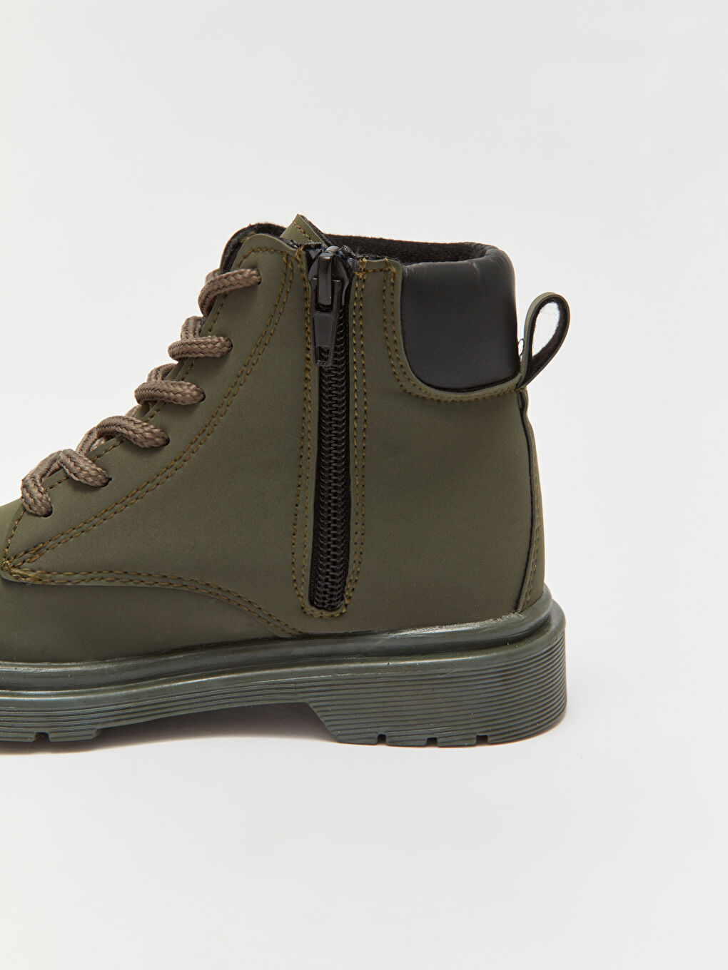 Haki Bağcıklı Kalın Taban Erkek Çocuk Bot-6