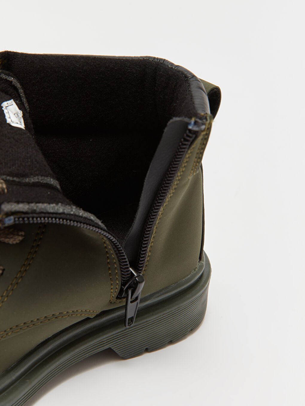 Haki Bağcıklı Kalın Taban Erkek Çocuk Bot-6