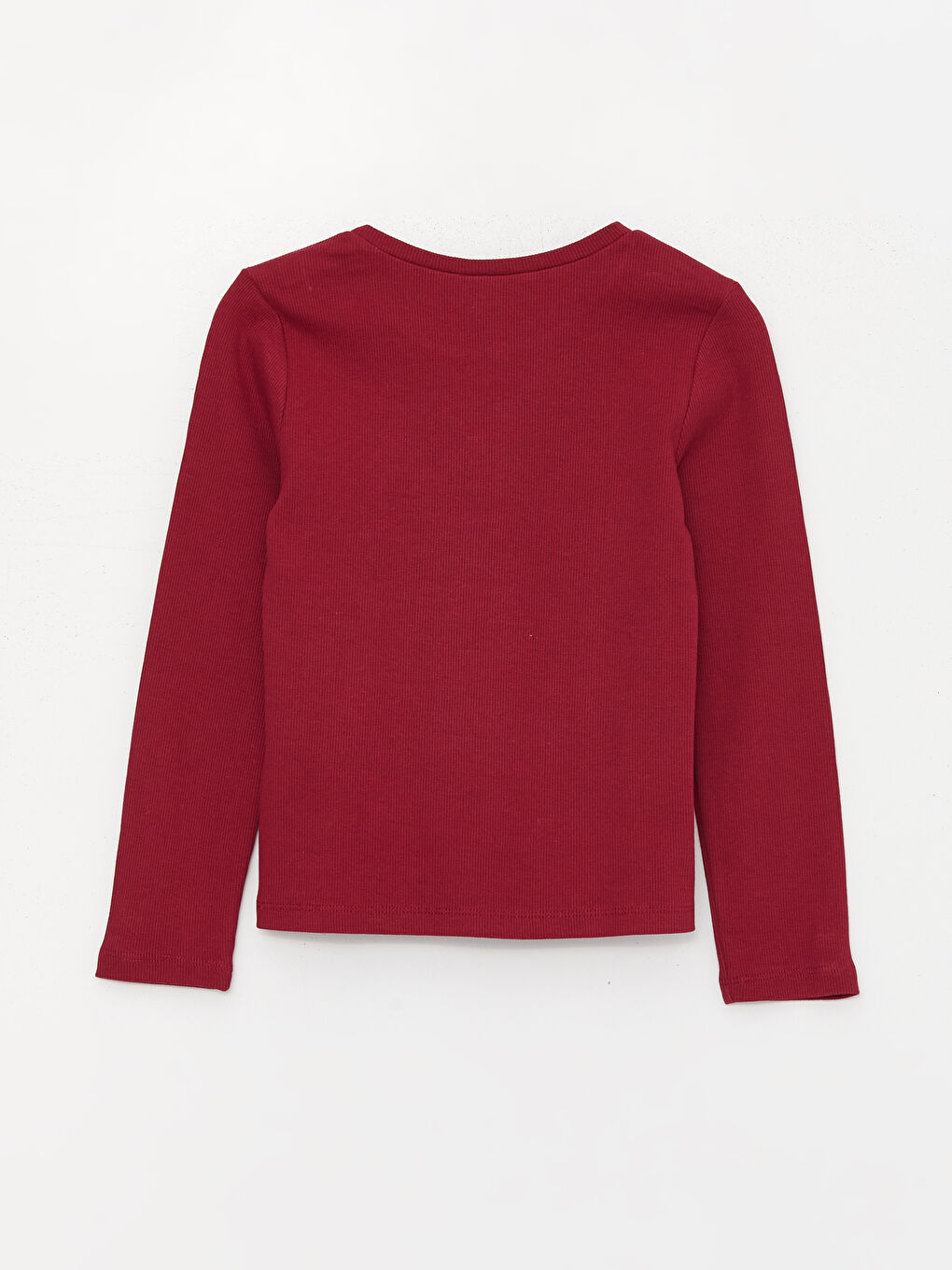 Mürdüm Bisiklet Yaka Baskılı Uzun Kollu Kız Çocuk Tişört-4