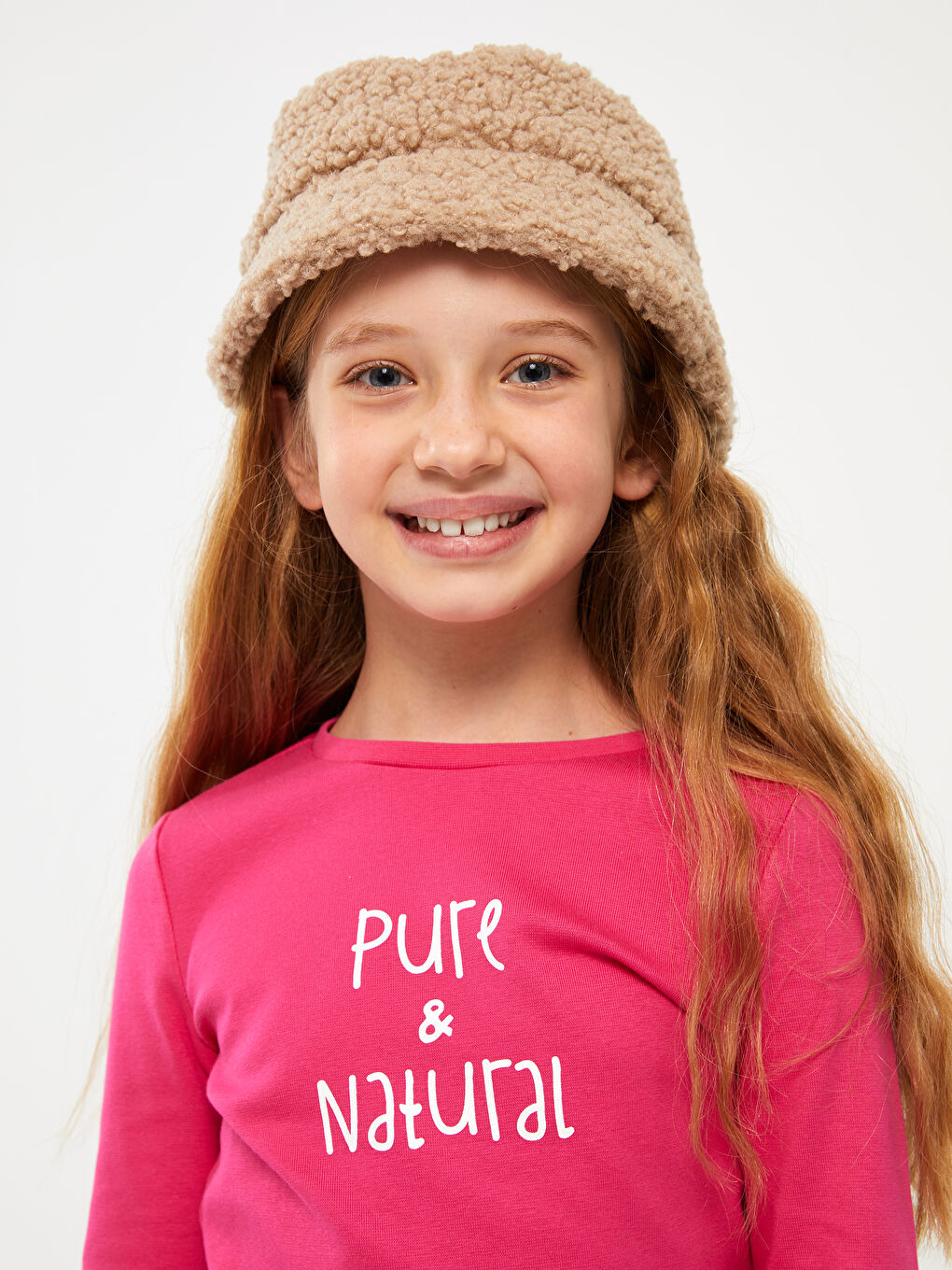 Mor Bisiklet Yaka Baskılı Uzun Kollu Kız Çocuk Tişört-1