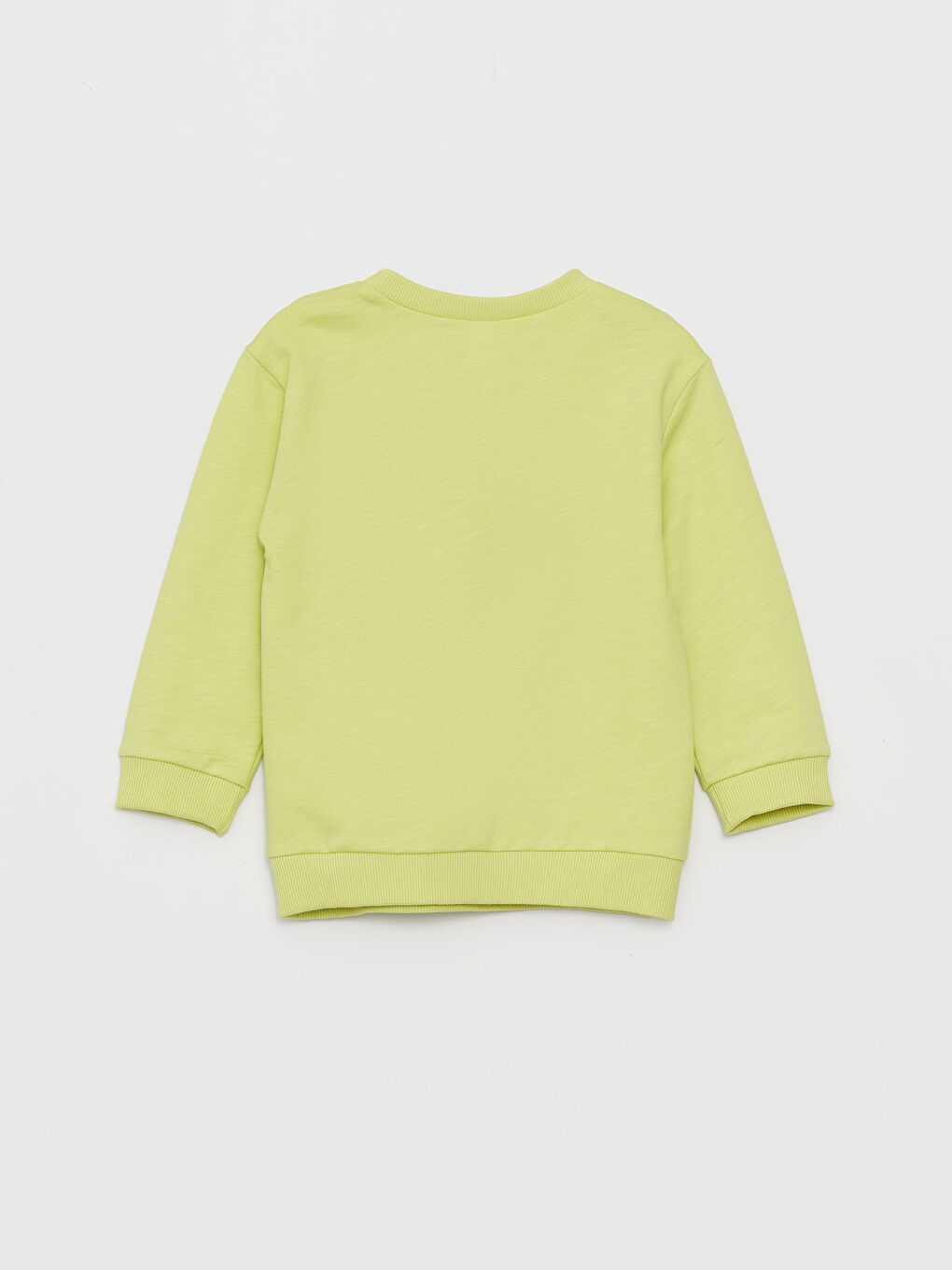 LCW baby Yeşil Bisiklet Yaka Baskılı Uzun Kollu Sweatshirt - 1