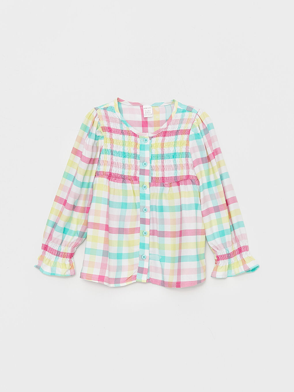 Karışık Bisiklet Yaka Kız Bebek Gömlek-2