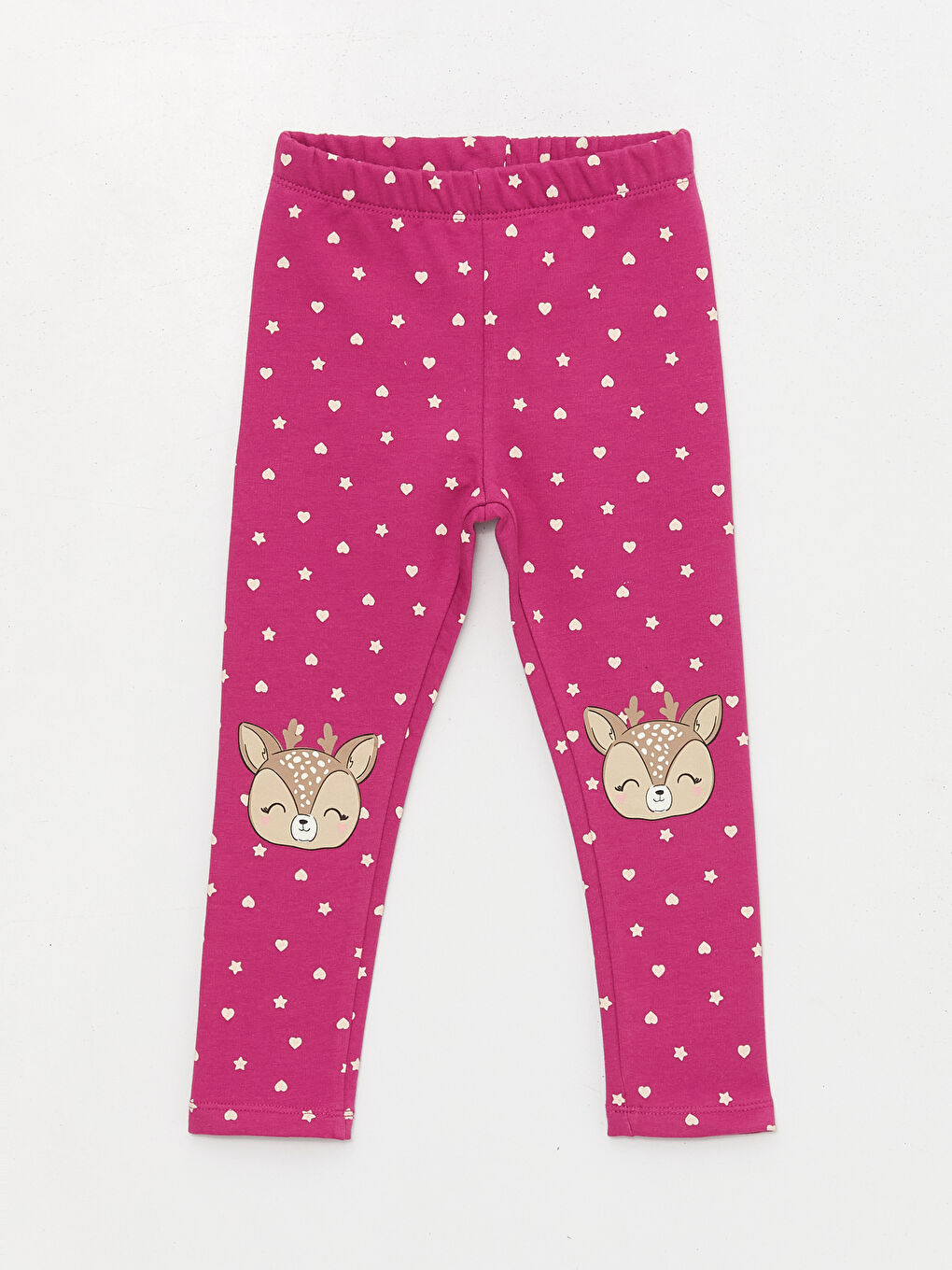 Mor Beli Lastikli Kız Çocuk Tayt