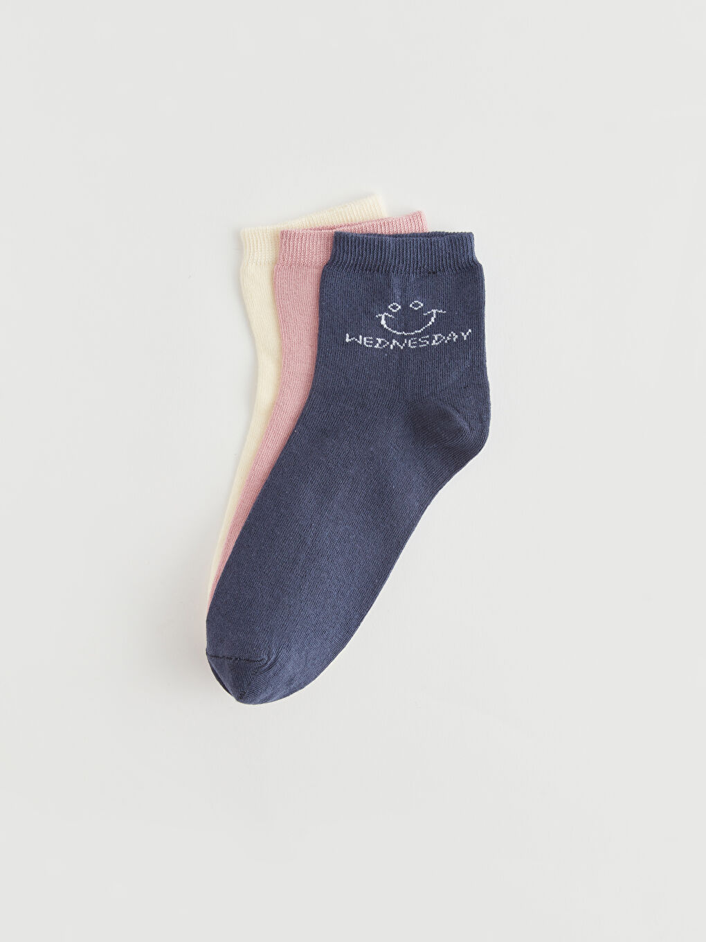 جوارب للكاحل مطبوعة للسيدات - ثلاث عبوات-1