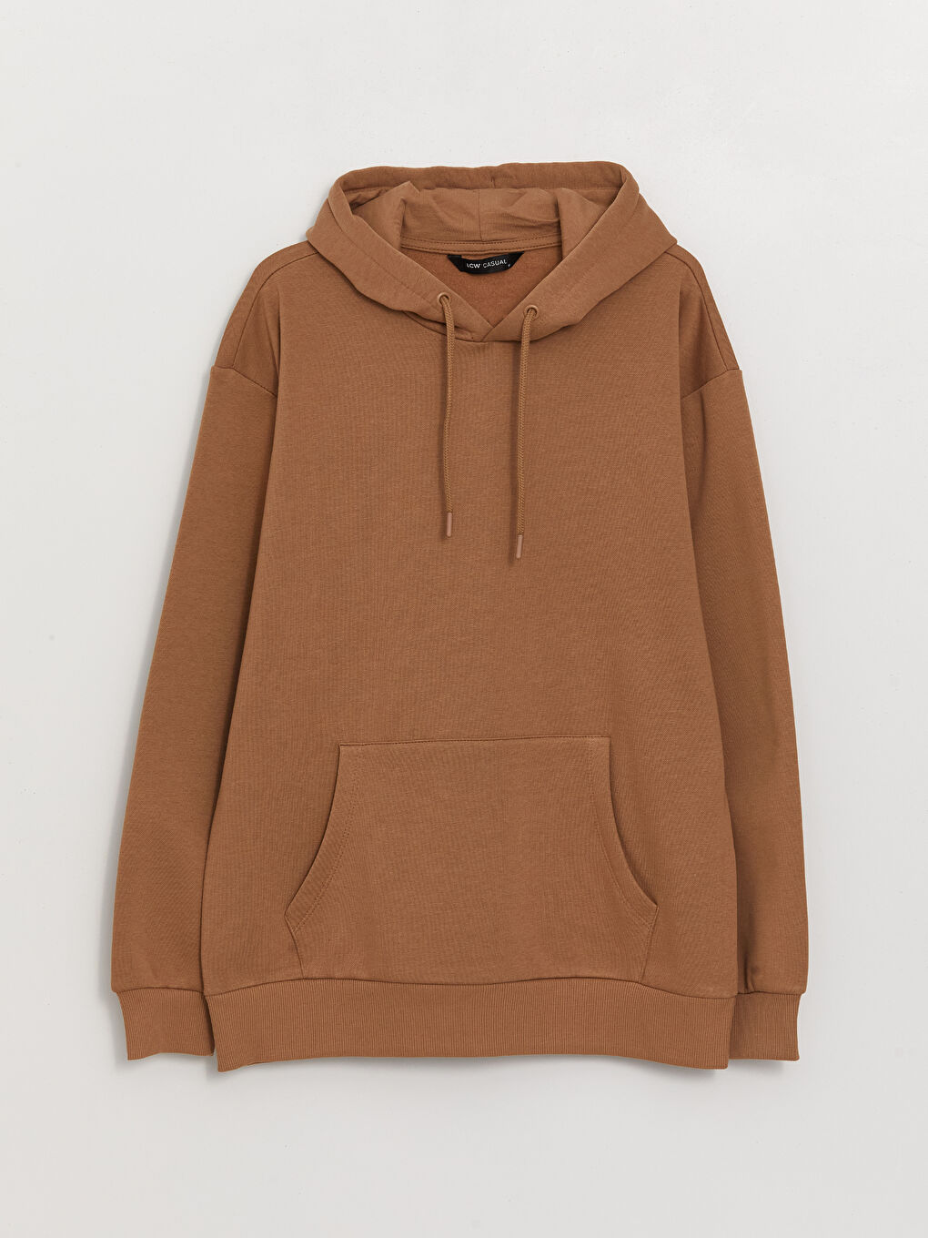 LCW Casual Açık Kahverengi Uzun Kollu Erkek Hoodie - 5