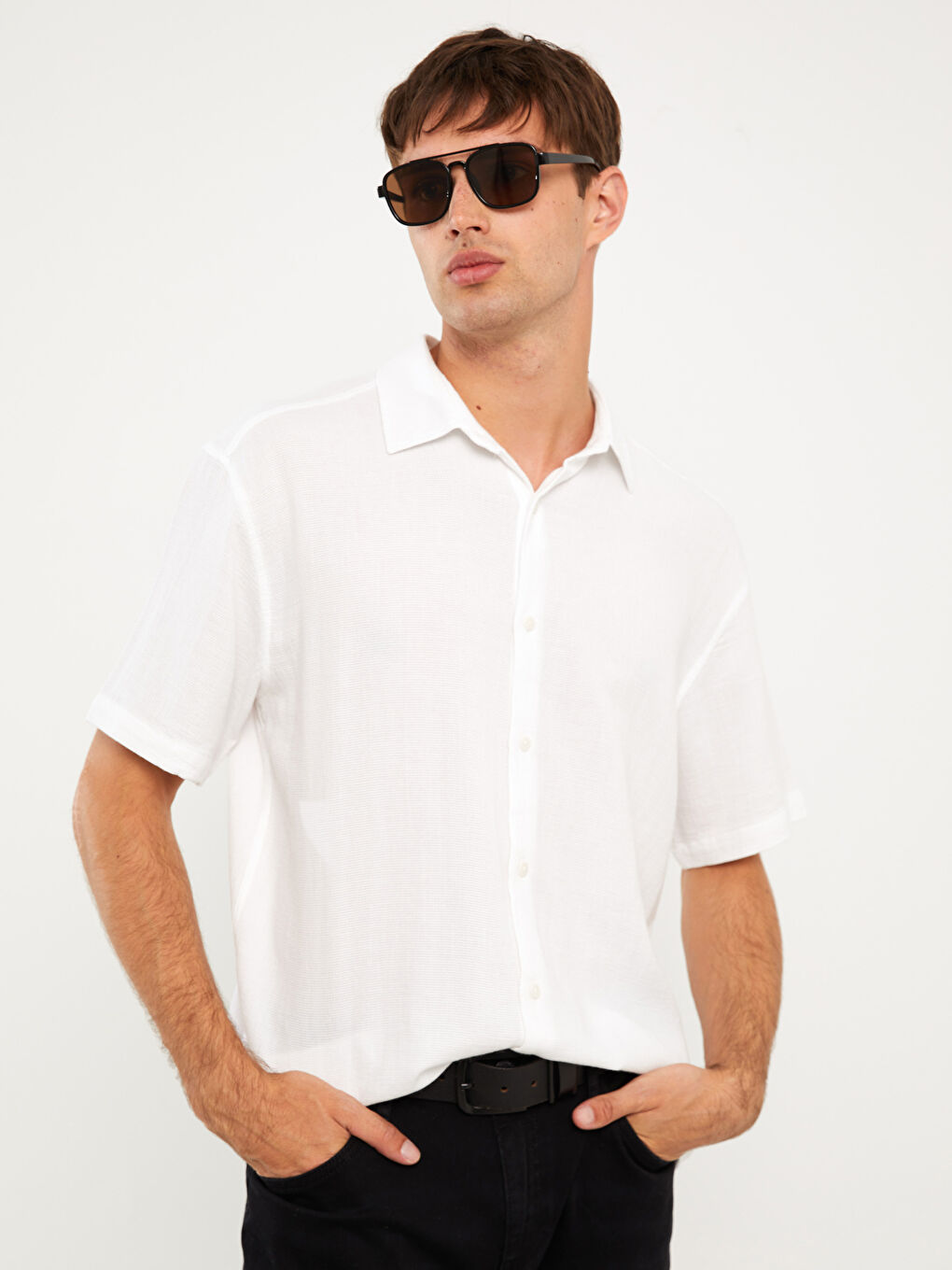 Regular Fit Short Sleeve Men's Shirt