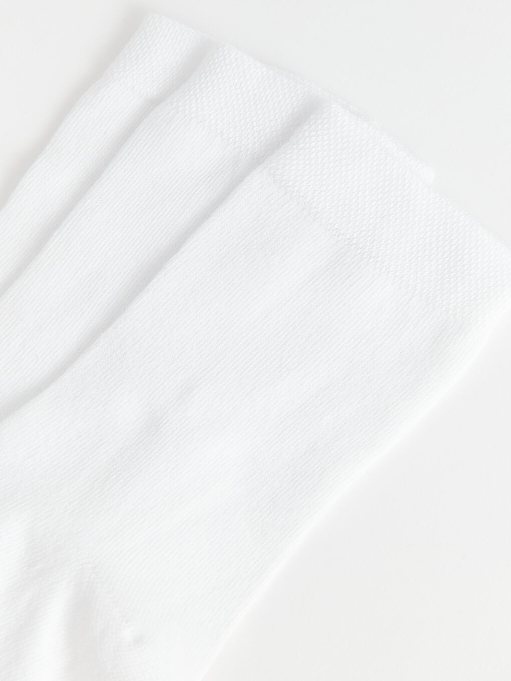 Beyaz Kadın Düz Soket Çorap 3'lü-2