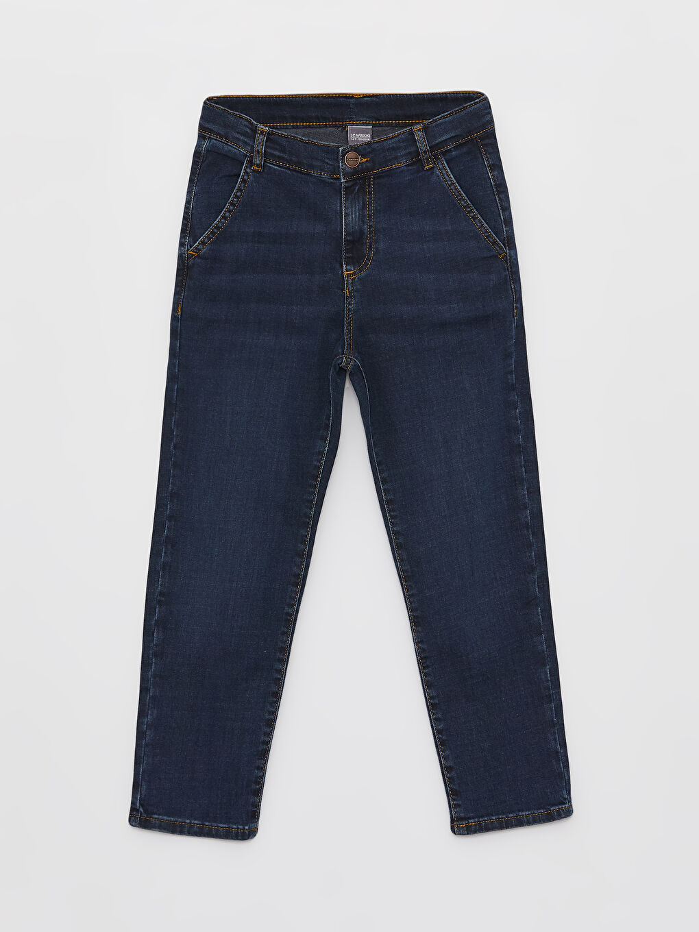 LCW Kids İndigo Beli Ayarlanabilir Lastikli Erkek Çocuk Jean Pantolon - 2