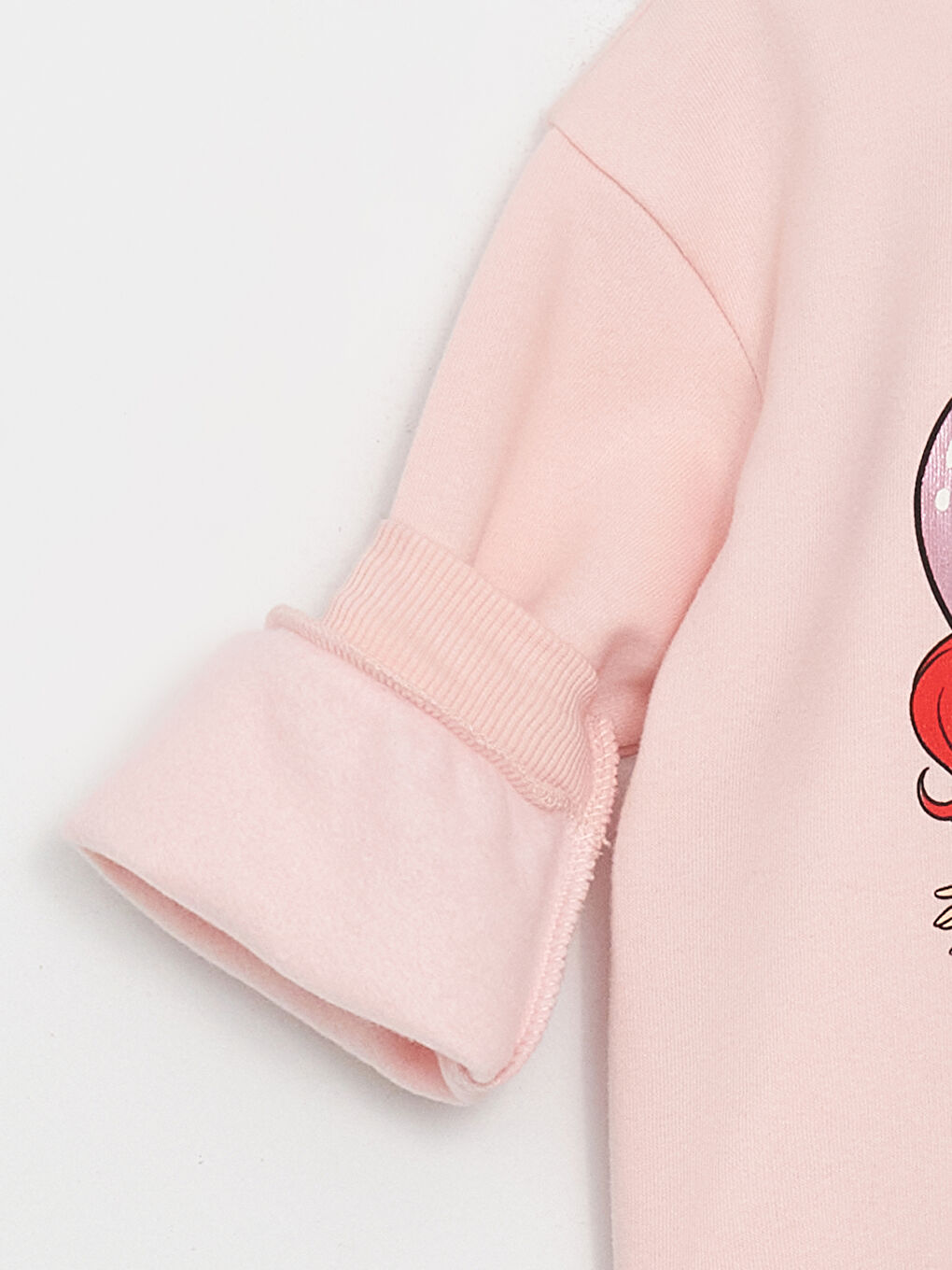 LCW baby Pembe Bisiklet Yaka Uzun Kollu Disney Baskılı Kız Bebek Sweatshirt - 5