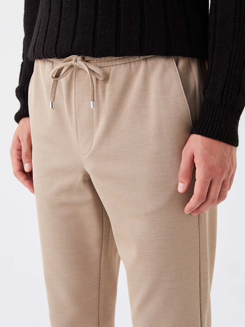 Bej Slim Fit Erkek Pantolon-1