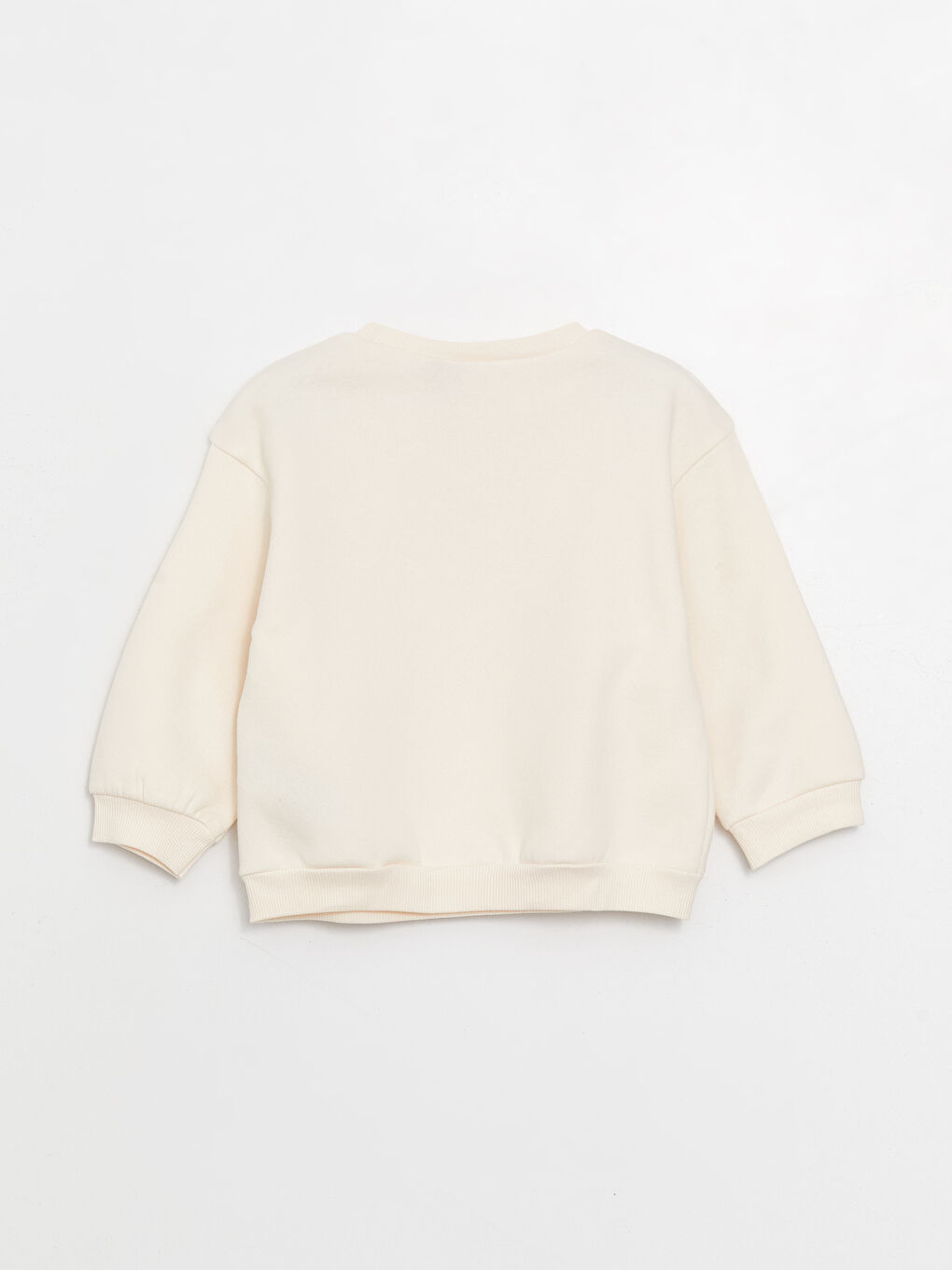 Ekru Bisiklet Yaka Rapunzel Baskılı Kız Bebek Sweatshirt-4