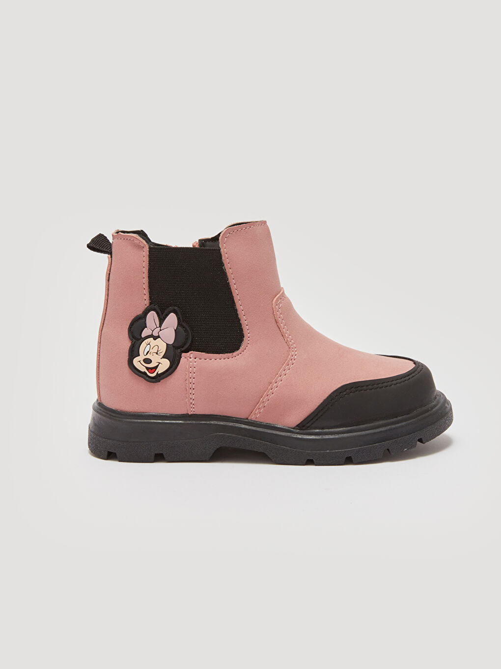 LCW STEPS Mat Pembe Fermuarlı Minnie Mouse Baskılı Kız Bebek Bot - 1