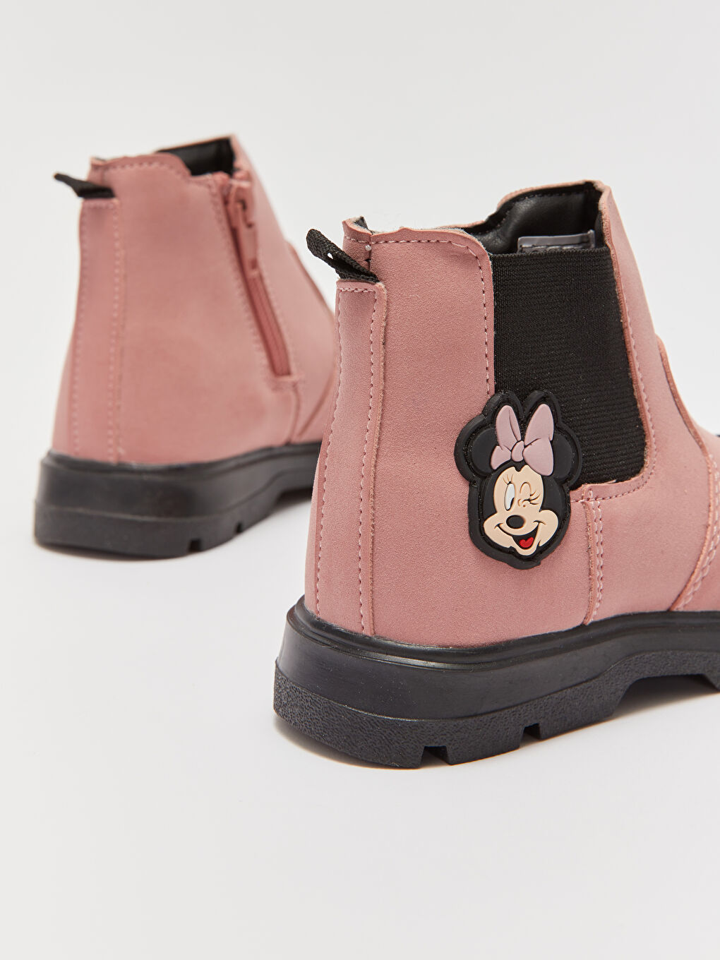 LCW STEPS Mat Pembe Fermuarlı Minnie Mouse Baskılı Kız Bebek Bot - 4