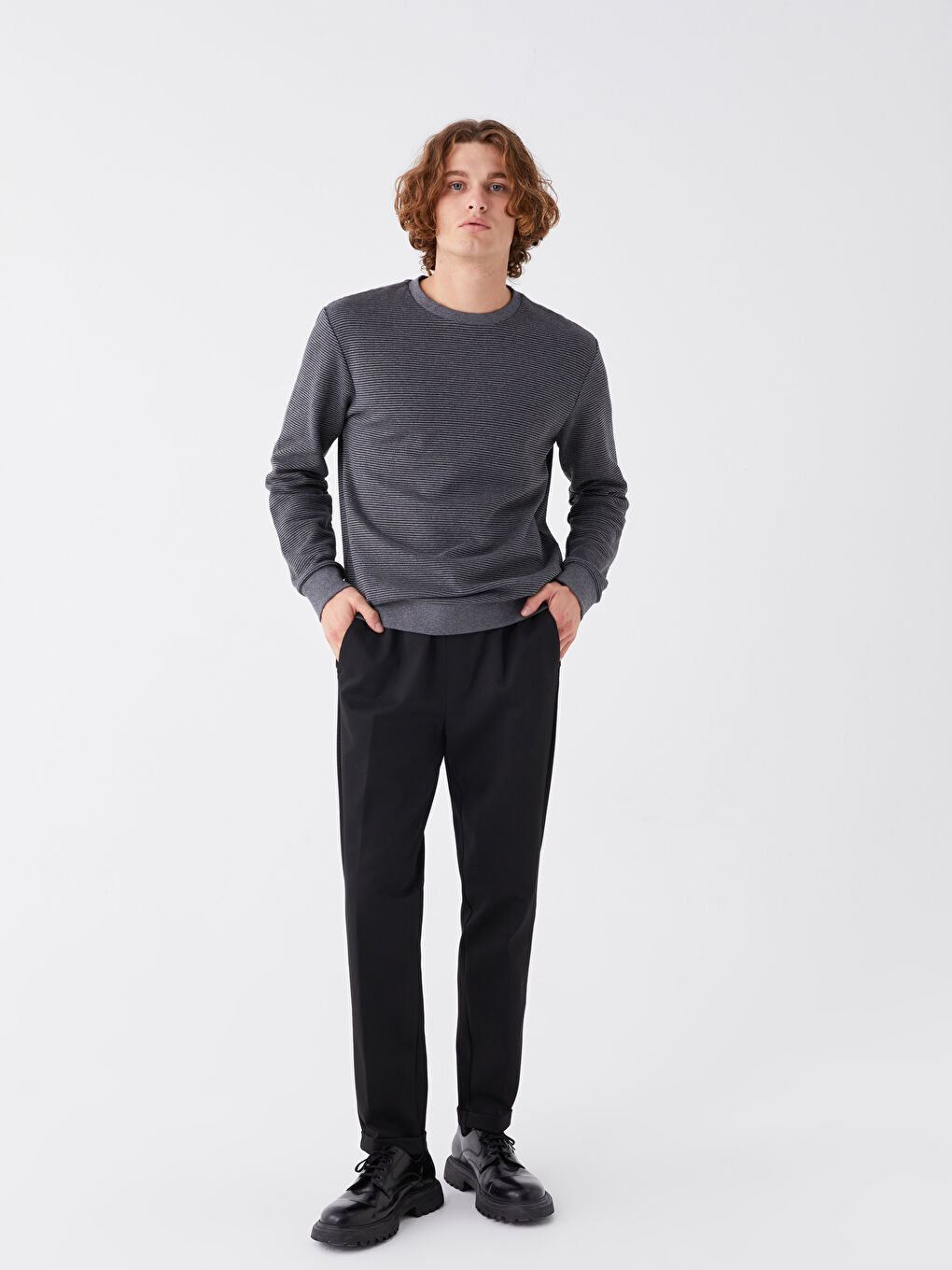 Siyah Slim Fit Erkek Jogger Pantolon-1