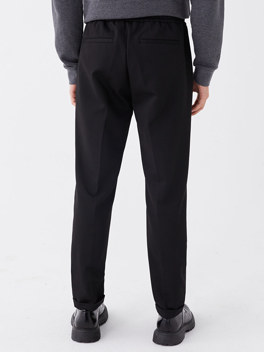 Siyah Slim Fit Erkek Jogger Pantolon-8